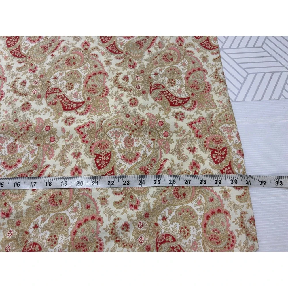 Pottery Barn Rare Paisley 2 Pillowcases Flat Sheet 100X80 Queen Full Fall
